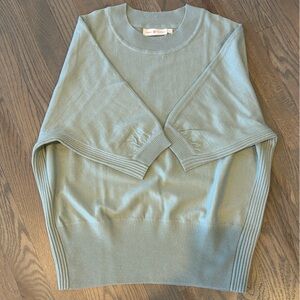 NWOT, Tory Burch 3/4 pale green  sweater